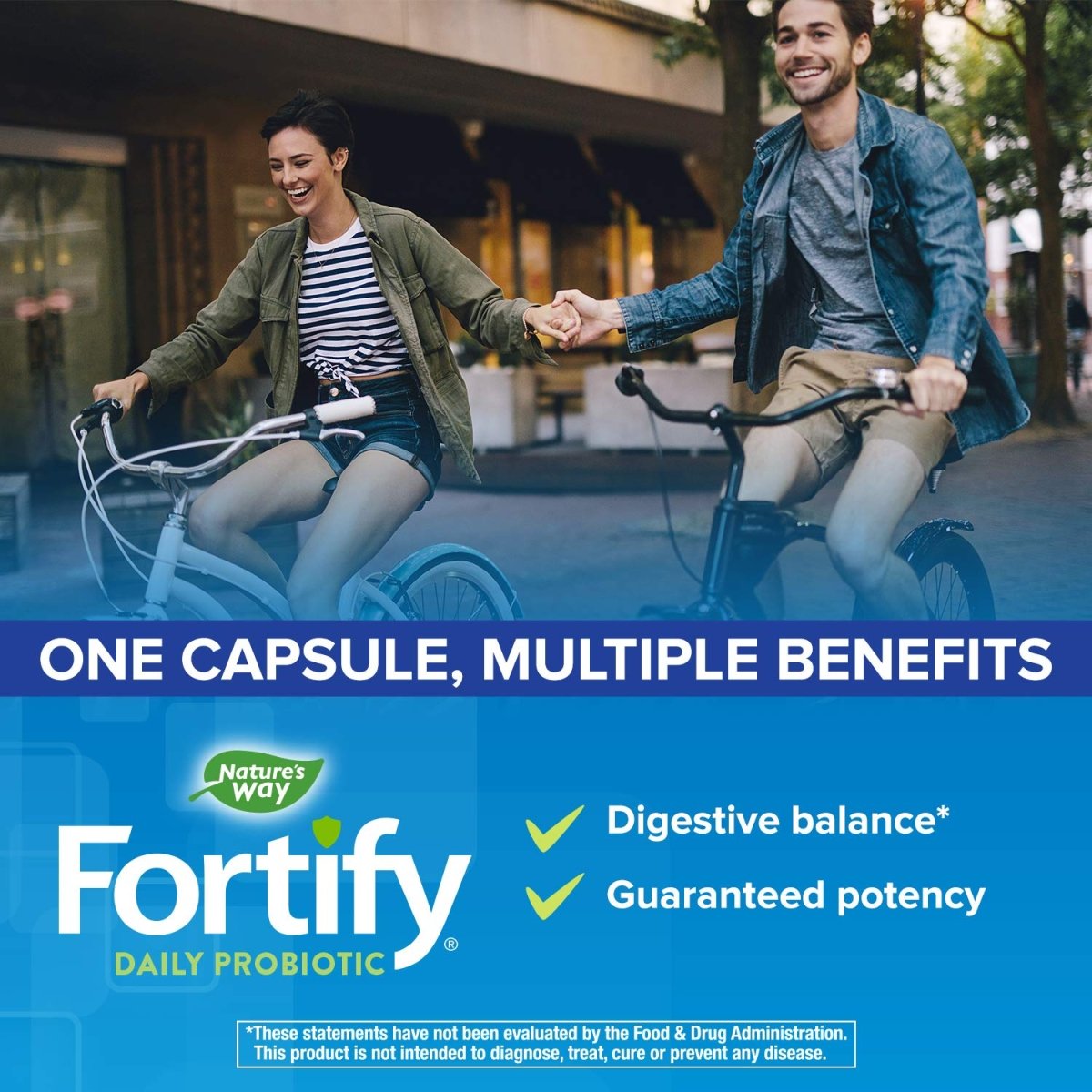 Nature's Way Fortify Daily Probiotic and Enzymes, Digestive Health Complete Targeted Care for Men and Women*, 30 Vegan Capsules