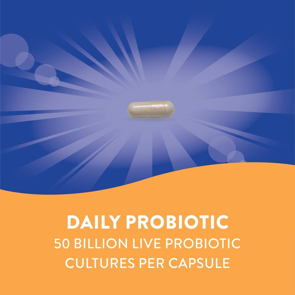 Nature's Way Fortify Optima 50 Billion Daily Probiotic, 50 Billion Live Cultures, 6 Probiotic Strains, Supports Digestive and Immune Health, 30 Capsules