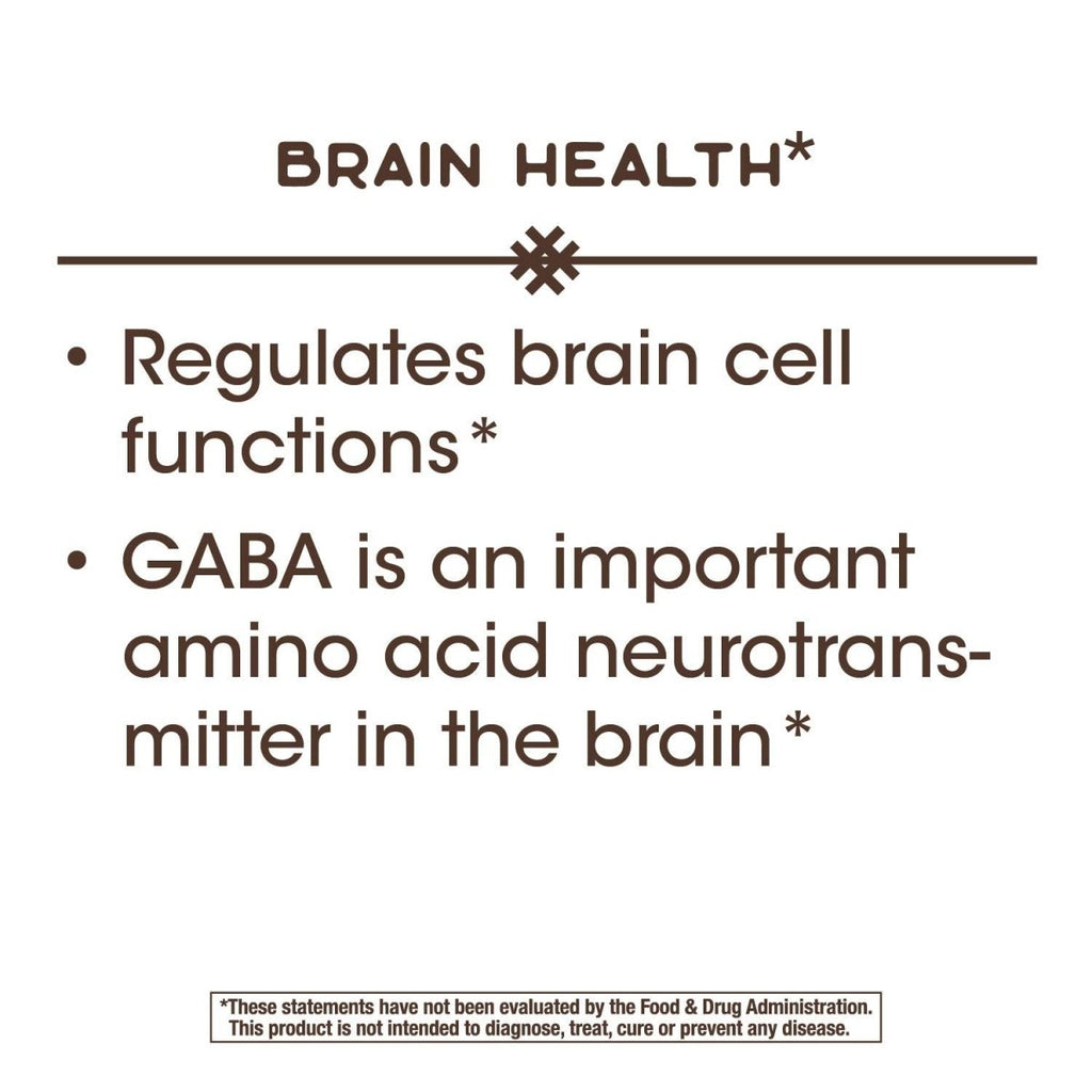 Nature's Way GABA, Gamma-Aminobutyric Acid 250 mg Potency, 60 VCaps