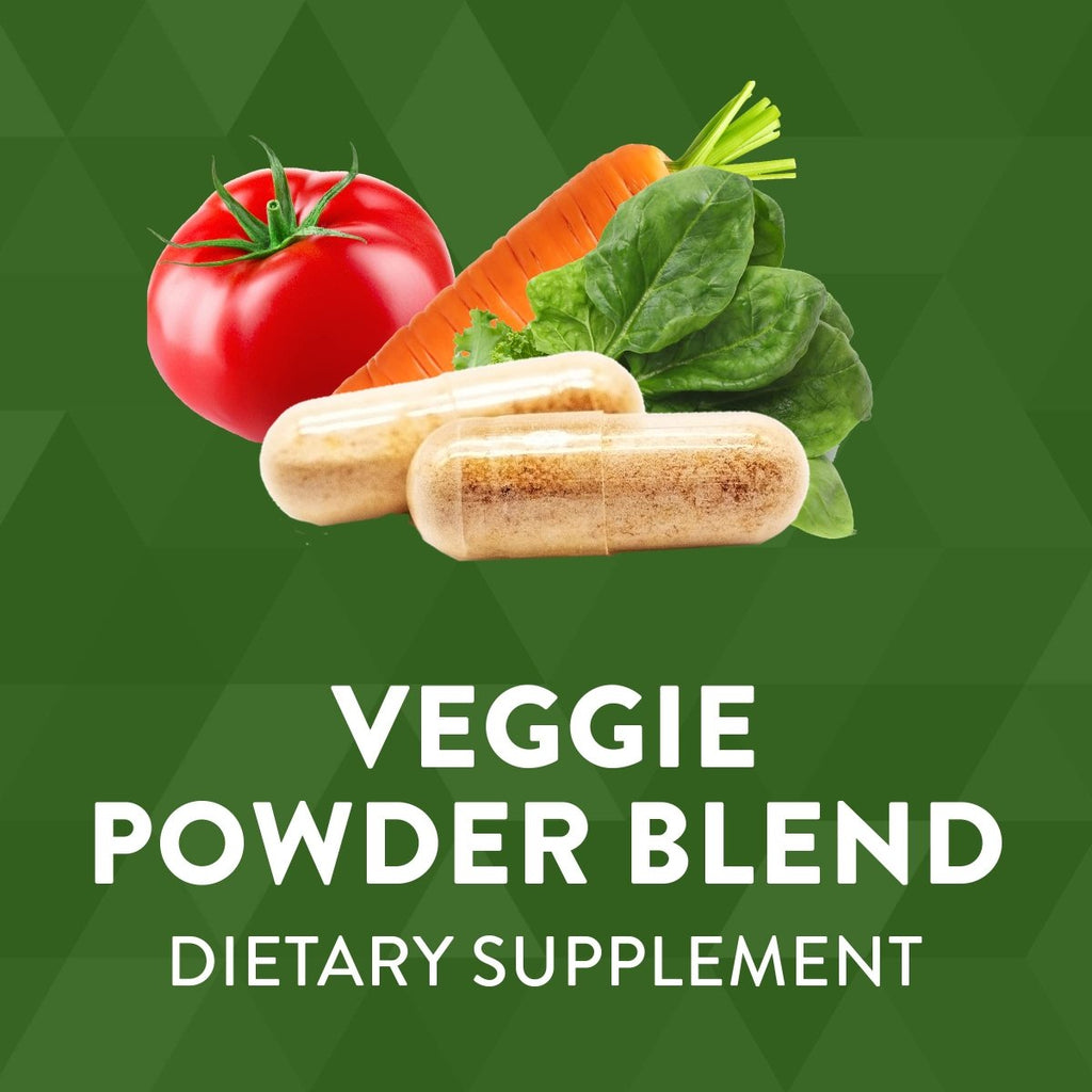 Nature's Way Garden Veggies - Nutrient-Rich Veggie Blend in Convenient Capsules - 60 Count
