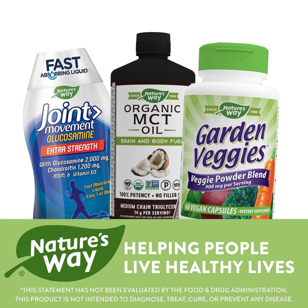 Nature's Way Garden Veggies - Nutrient-Rich Veggie Blend in Convenient Capsules - 60 Count