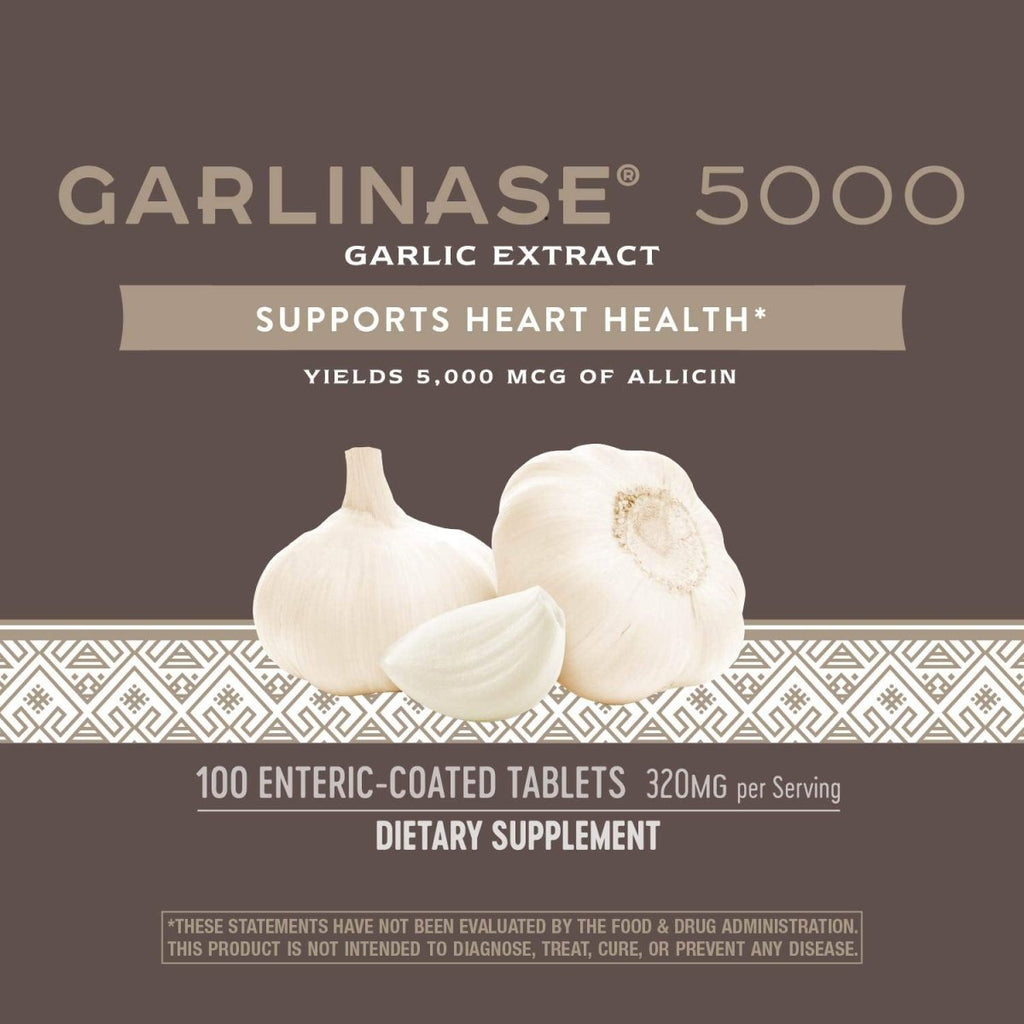 Nature's Way Garlinase Enteric Coated Tablets, 100 Count (Formerly Enzymatic Therapy) (Packaging May Vary)