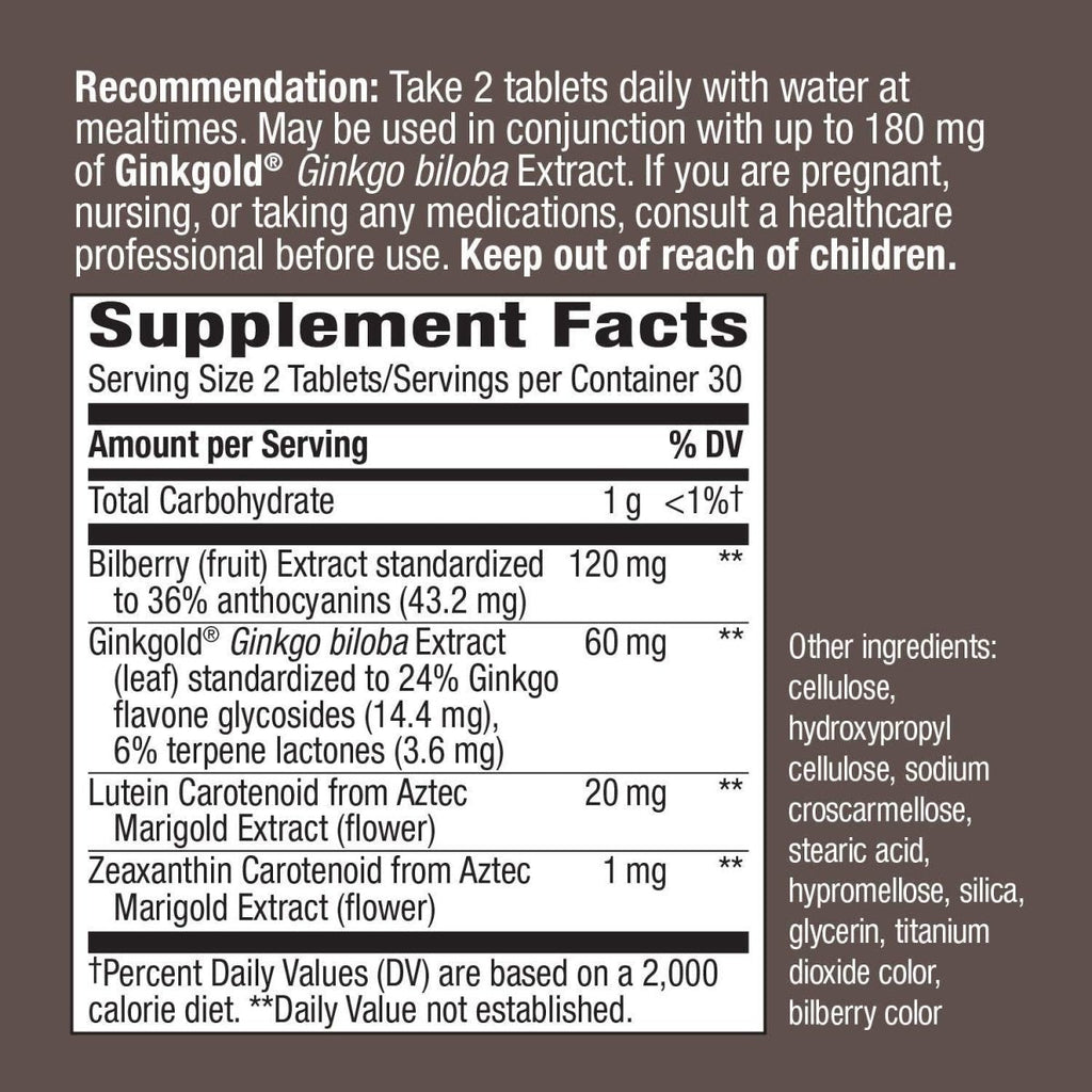 Nature's Way, Ginkgold Eyes, 60 Vegan Tablets (Pack of 4)