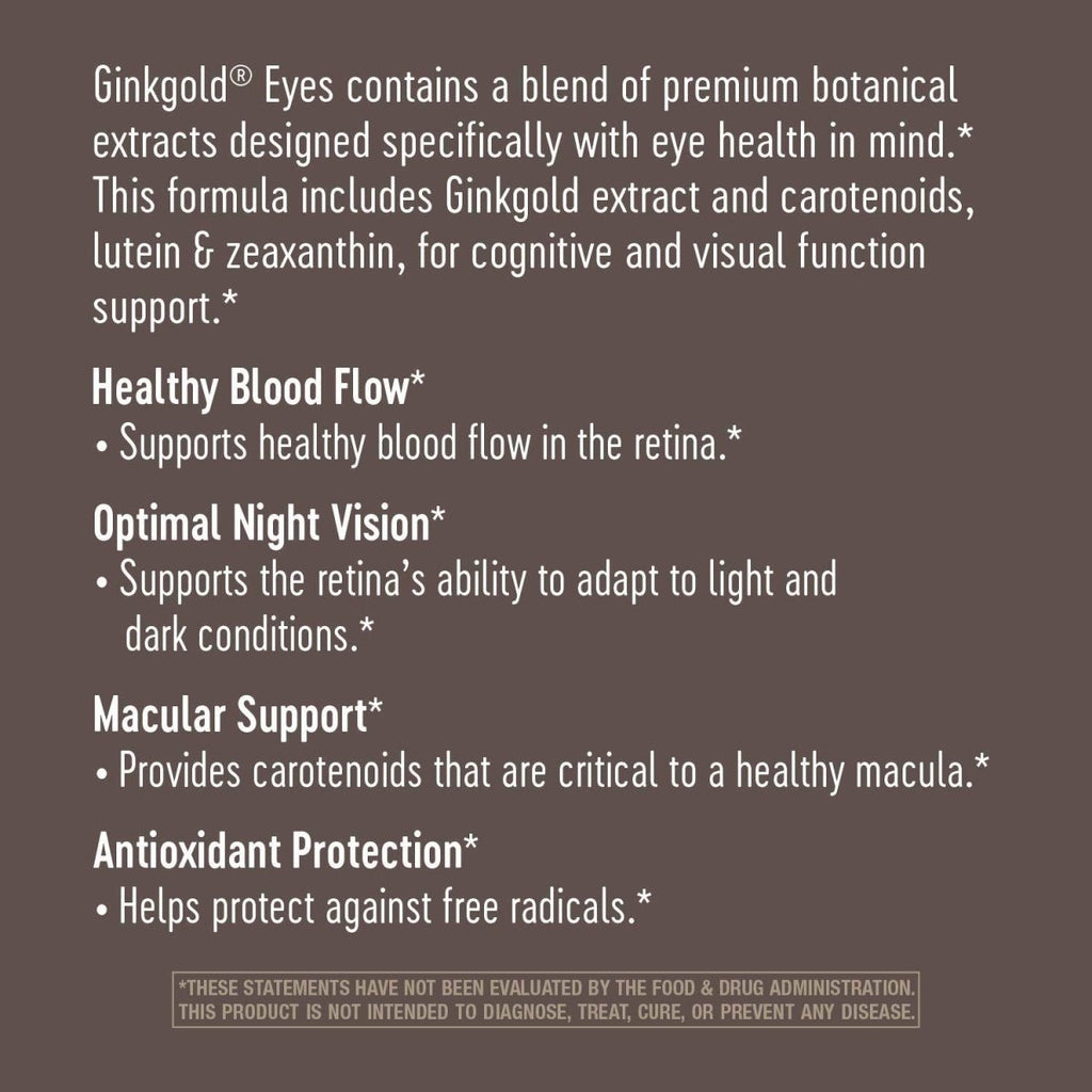 Nature's Way, Ginkgold Eyes, 60 Vegan Tablets (Pack of 4)