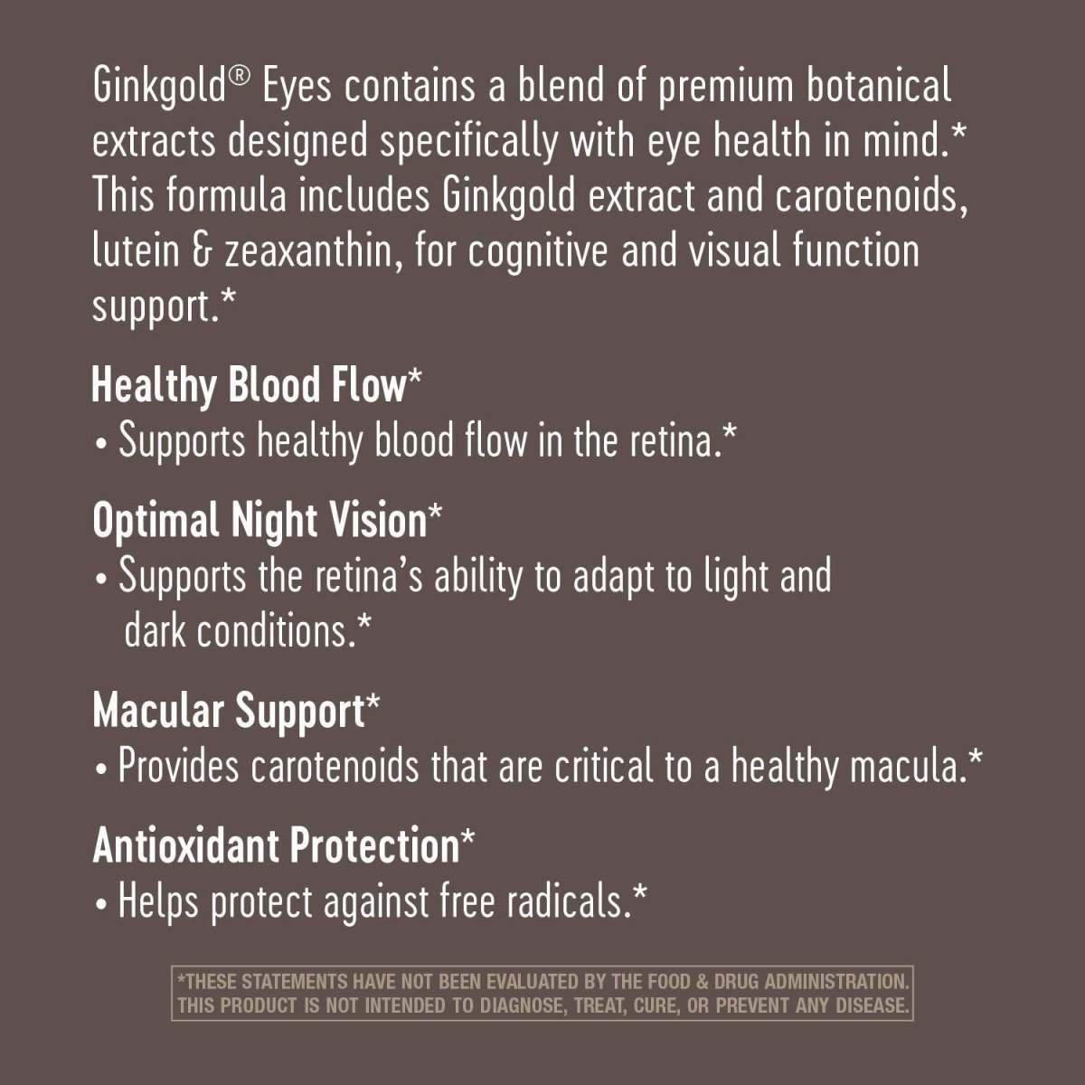 Nature's Way, Ginkgold Eyes, 60 Vegan Tablets (Pack of 4)