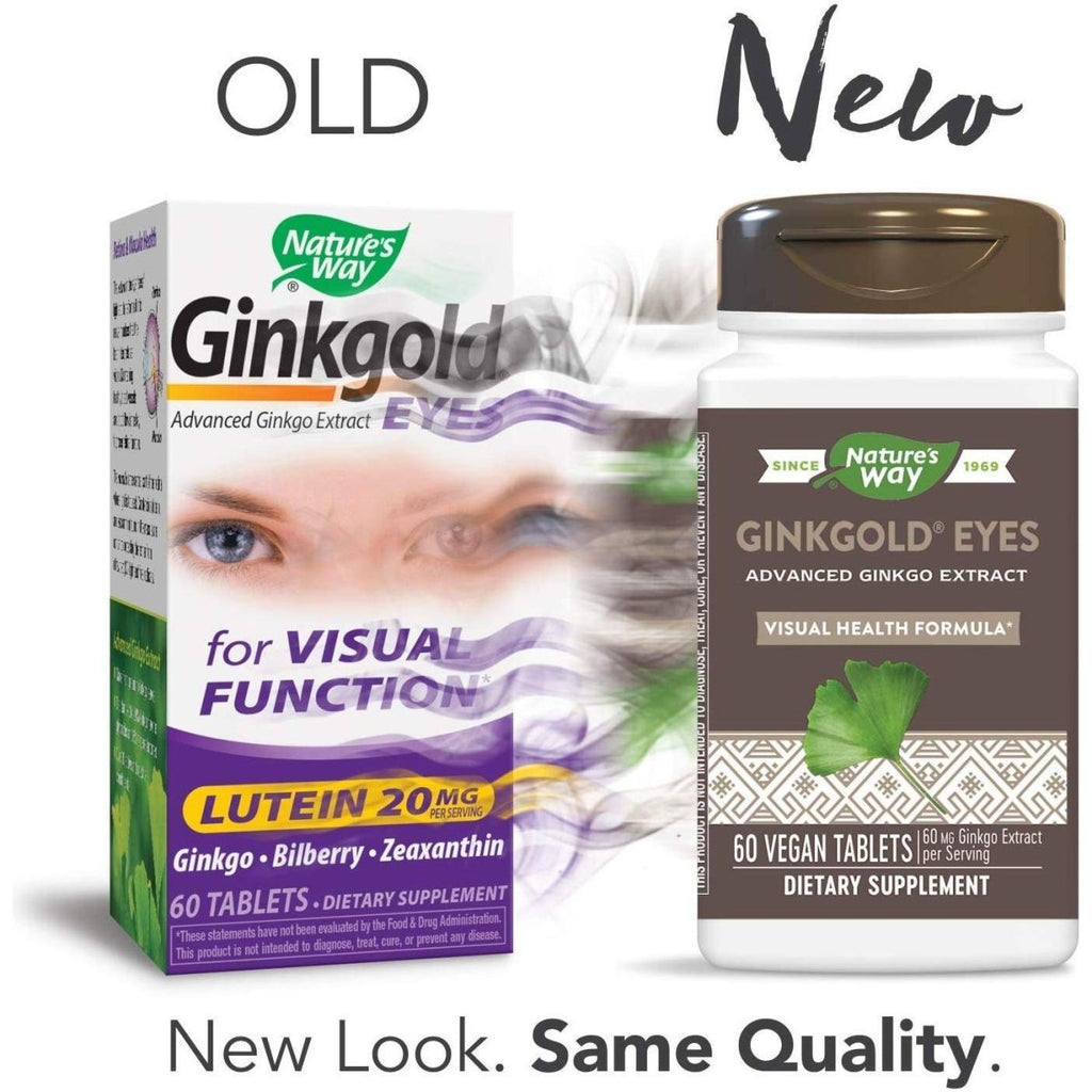 Nature's Way, Ginkgold Eyes, 60 Vegan Tablets (Pack of 4)