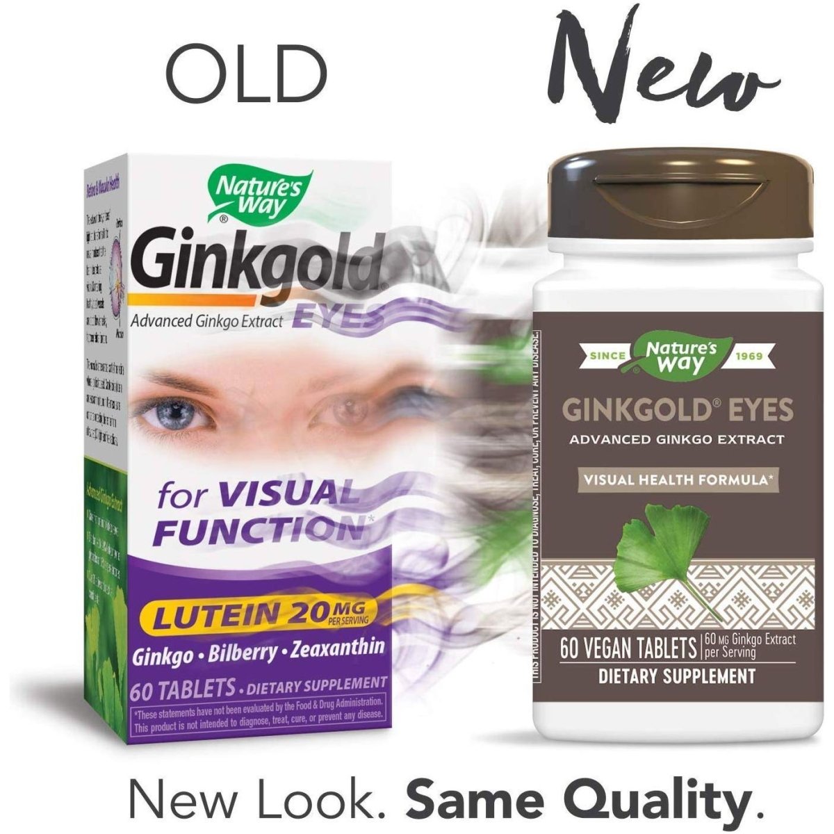 Nature's Way, Ginkgold Eyes, 60 Vegan Tablets (Pack of 4)