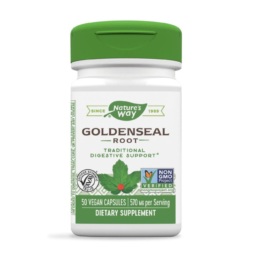 Nature's Way Goldenseal Root - Traditional Digestive Support in 50 Vegan Capsules
