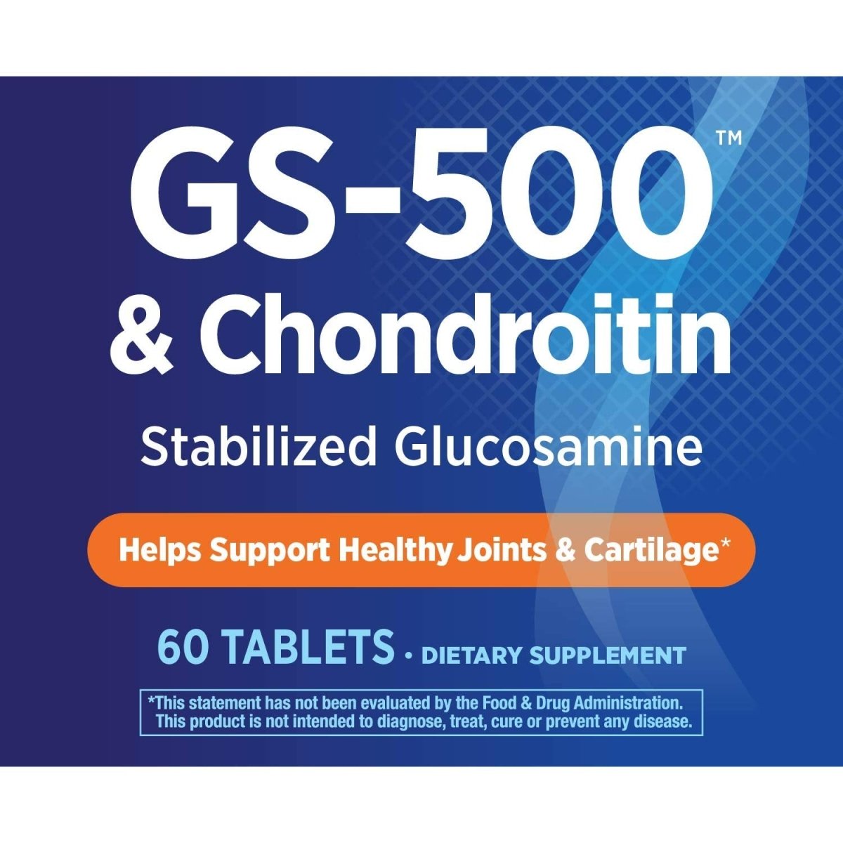 Nature's Way GS-500 & Chondroitin - Stabilized Glucosamine for Healthy Joint Cartilage - 60 Tablets
