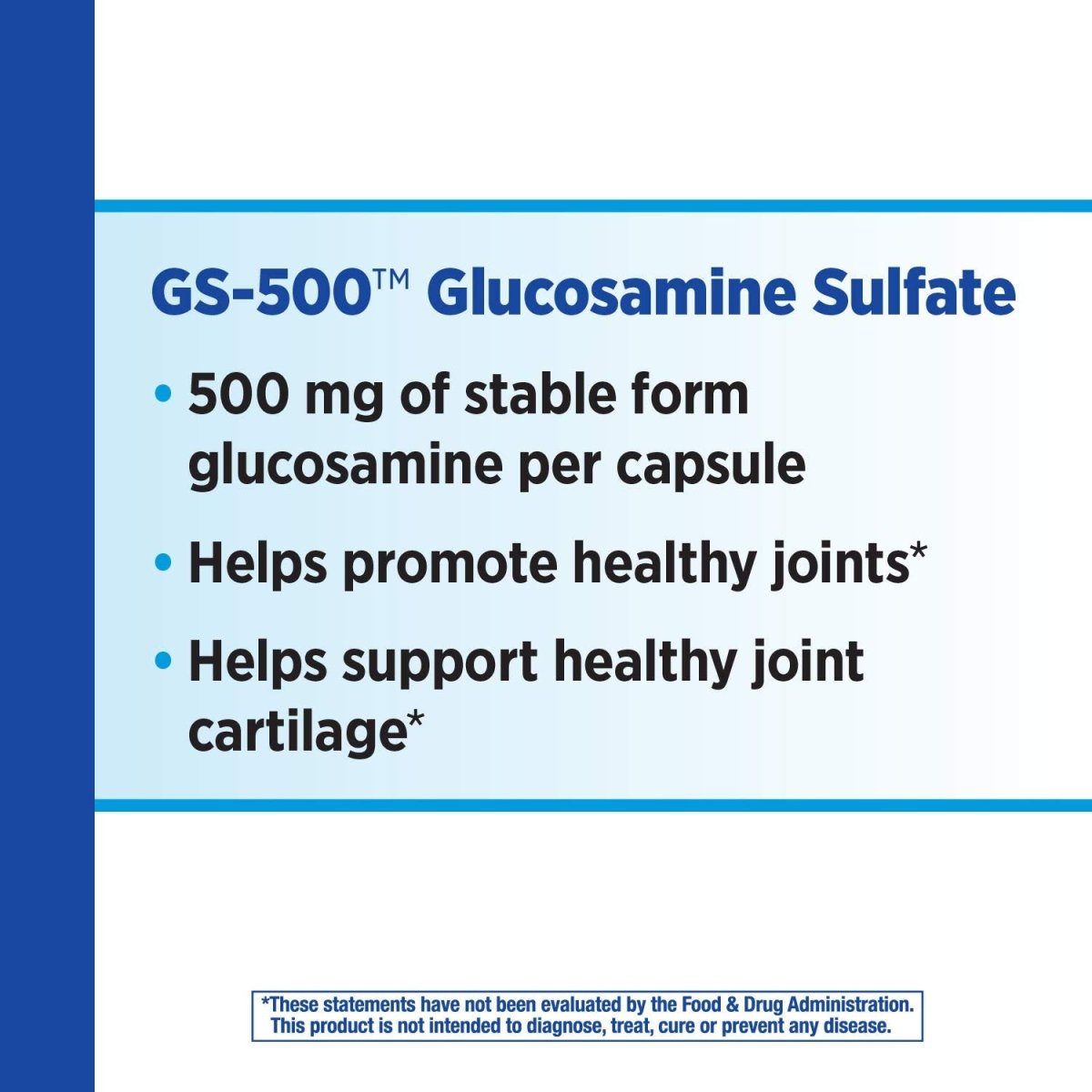 Nature's Way GS-500 Glucosamine Sulfate, 120 Capsules