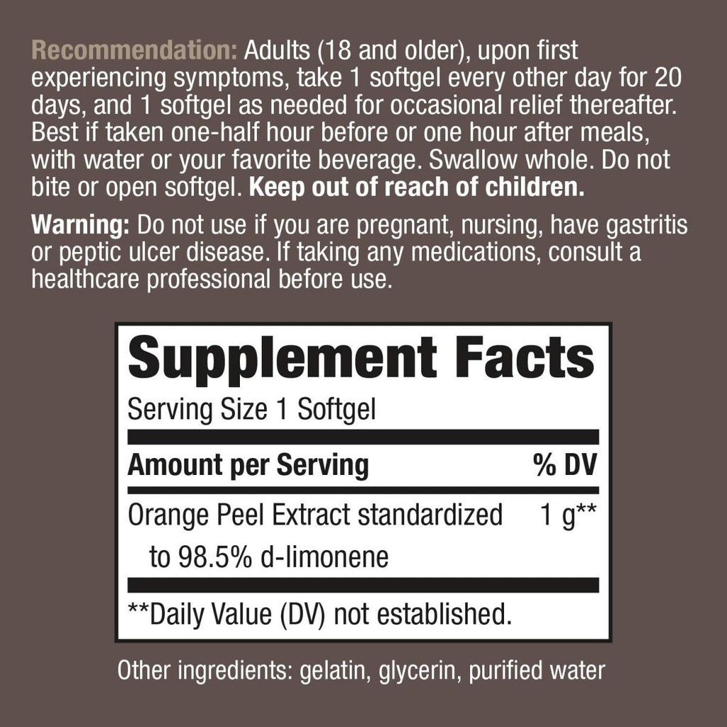 Nature's Way Heartburn Free, Lasting Relief, 10 Softgels