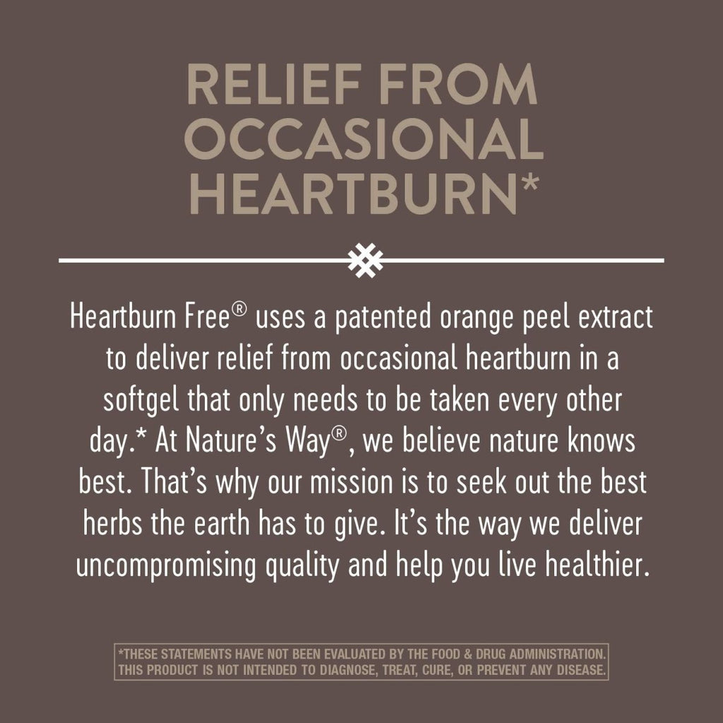 Nature's Way Heartburn Free, Lasting Relief, 10 Softgels