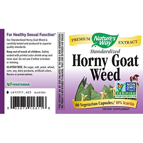 Nature's Way Horny Goat Weed Capsules, 60 Count