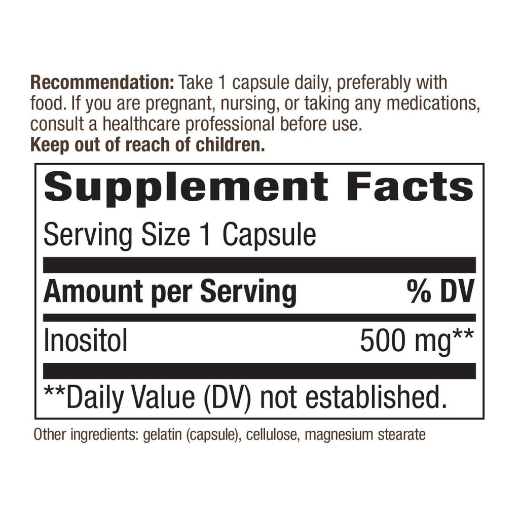 Nature's Way Inositol, 500 mg per serving, 100 Capsules