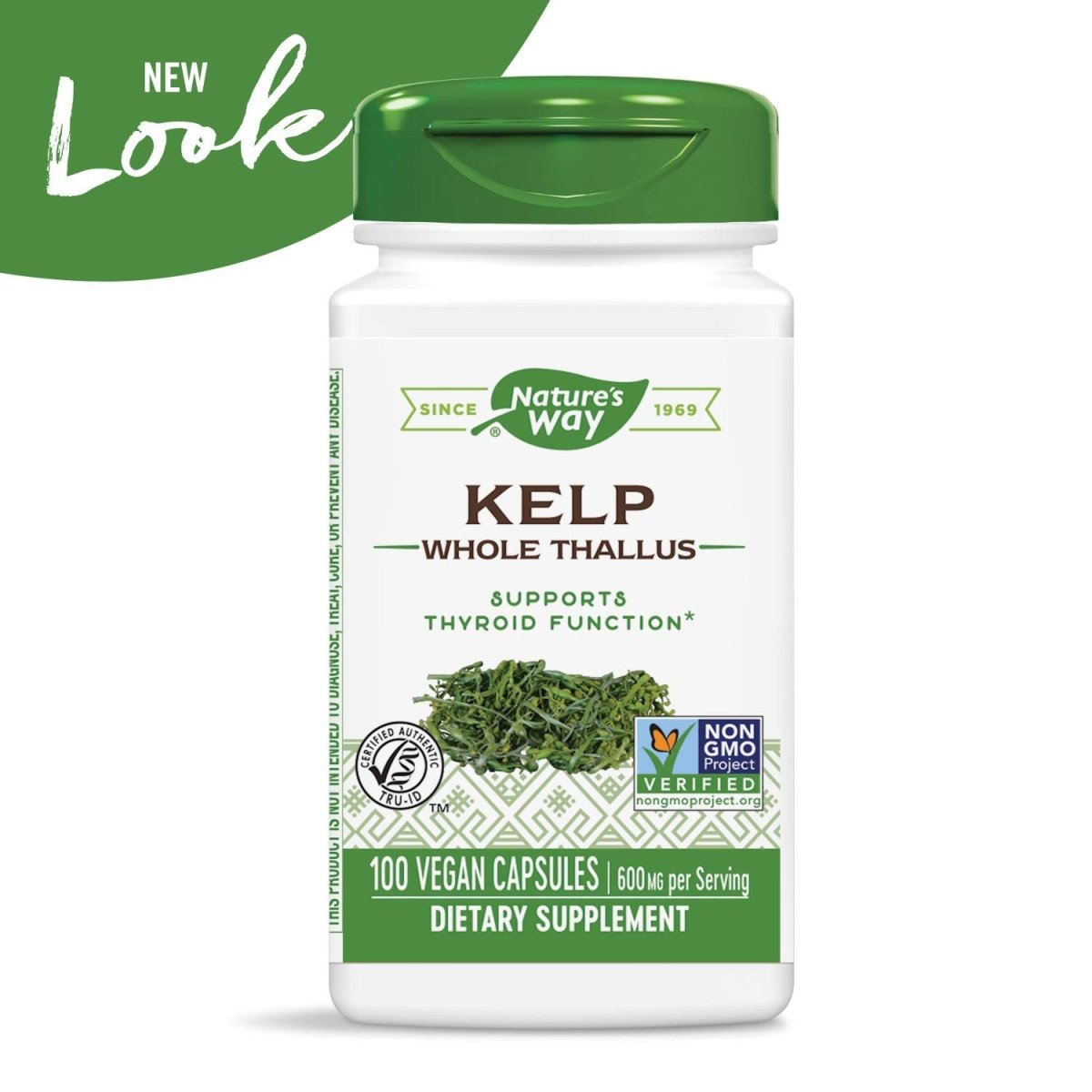 Nature's Way Kelp; 600 mg Non-GMO Project Verified Gluten Free Vegetarian; 100 Count