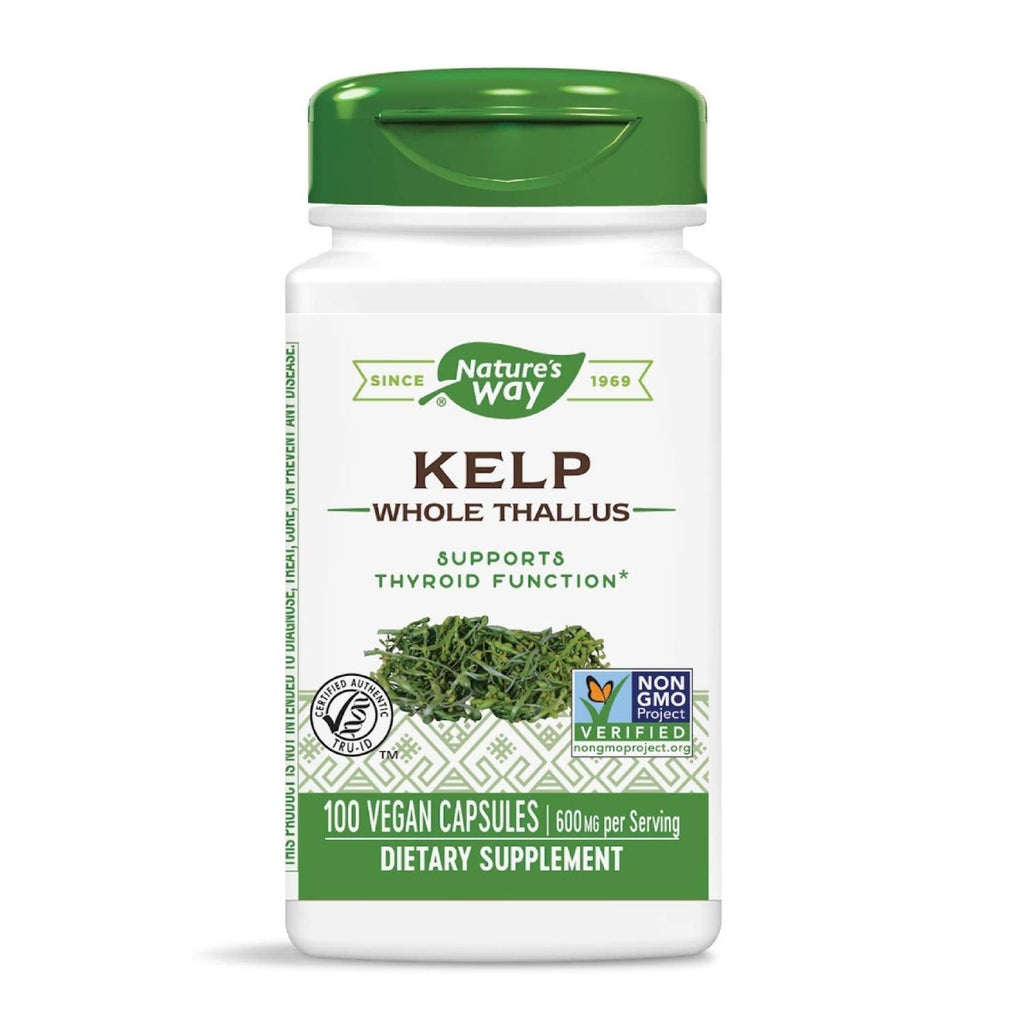 Nature's Way Kelp; 600 mg Non-GMO Project Verified Gluten Free Vegetarian; 100 Count