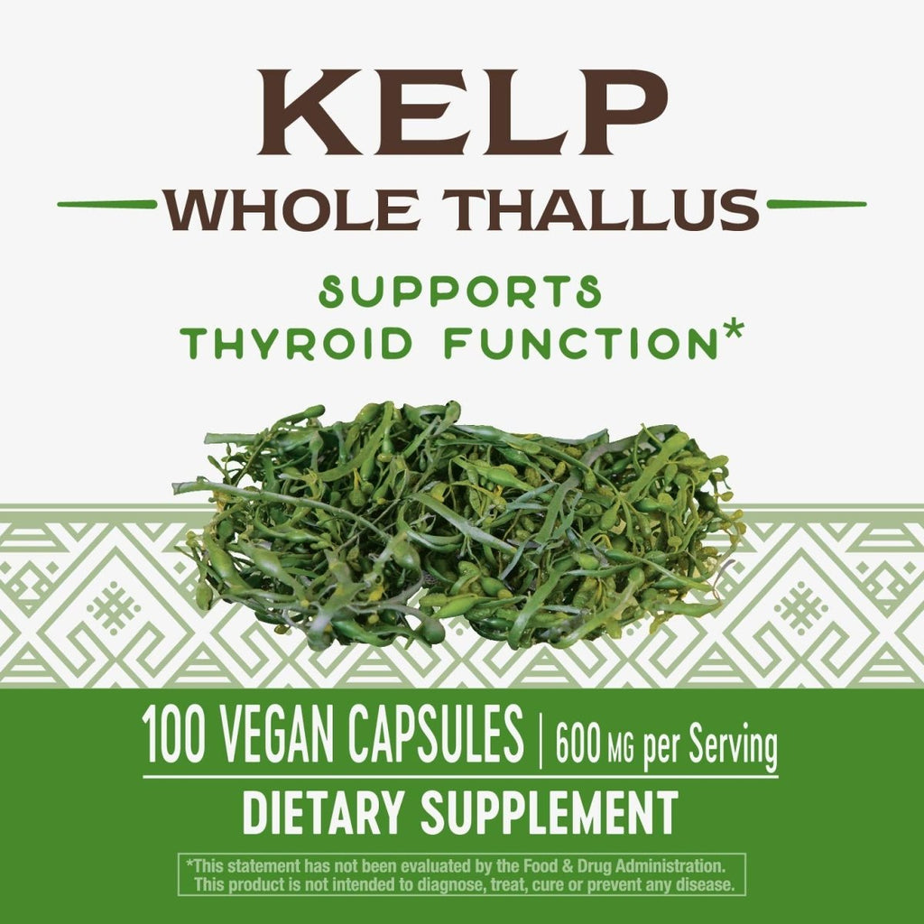 Nature's Way Kelp; 600 mg Non-GMO Project Verified Gluten Free Vegetarian; 100 Count
