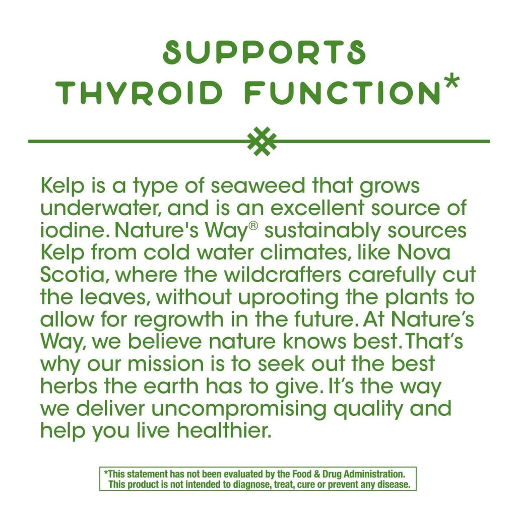 Nature's Way Kelp Capsules - 180 Capsules