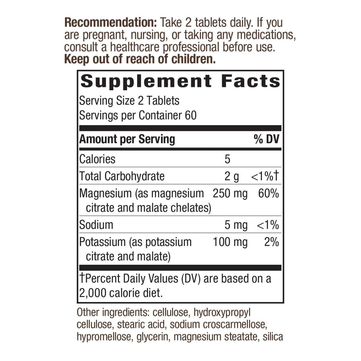 Nature's Way Krebs Magnesium Potassium Complex 345 mg per serving Cellular Energy Support* 120 Tablets