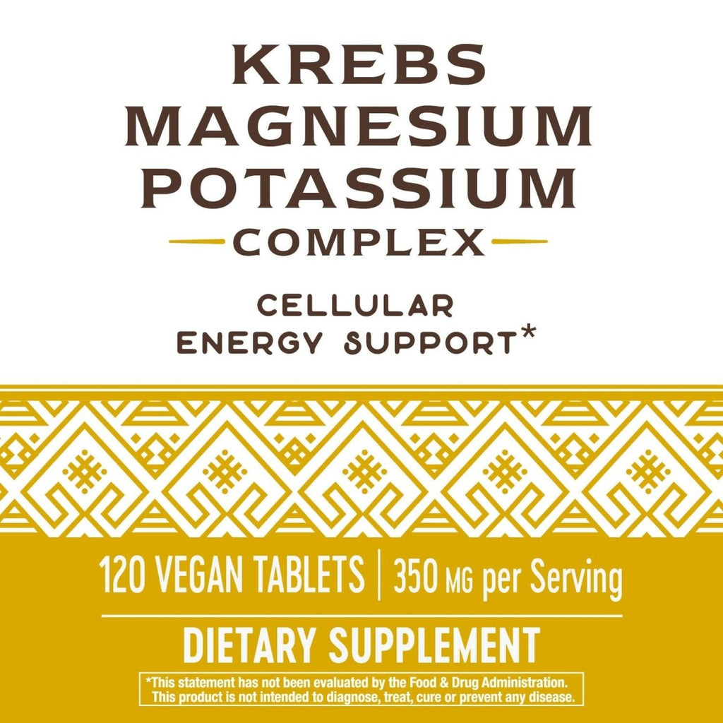 Nature's Way Krebs Magnesium Potassium Complex 345 mg per serving Cellular Energy Support* 120 Tablets