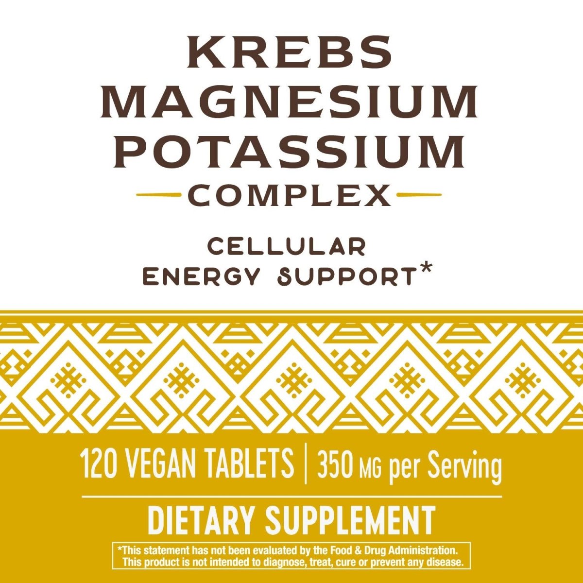 Nature's Way Krebs Magnesium Potassium Complex 345 mg per serving Cellular Energy Support* 120 Tablets