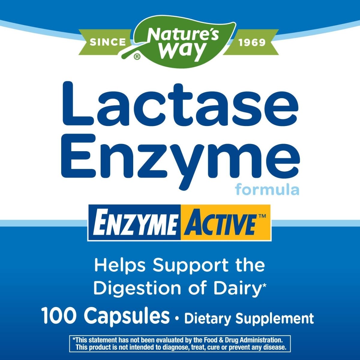 Nature's Way Lactase Enzyme Formula - 100 Capsules