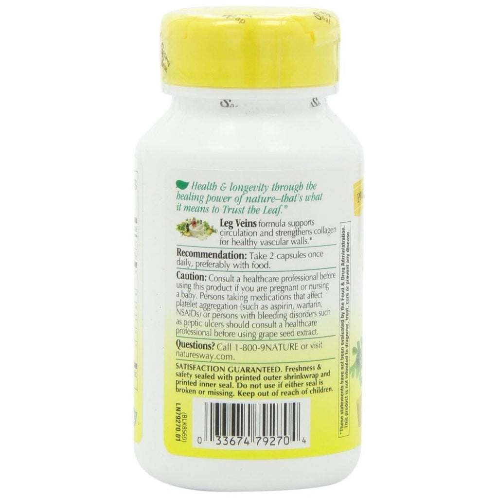 Nature's Way Leg Veins Support Blend*; with 6-Herb Blend; Vegan; 60 Vegan Capsules (Pack of 3)