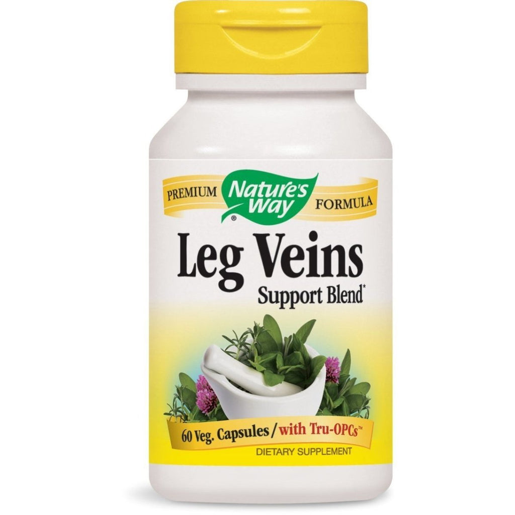 Nature's Way Leg Veins Support Blend*; with 6-Herb Blend; Vegan; 60 Vegan Capsules (Pack of 3)