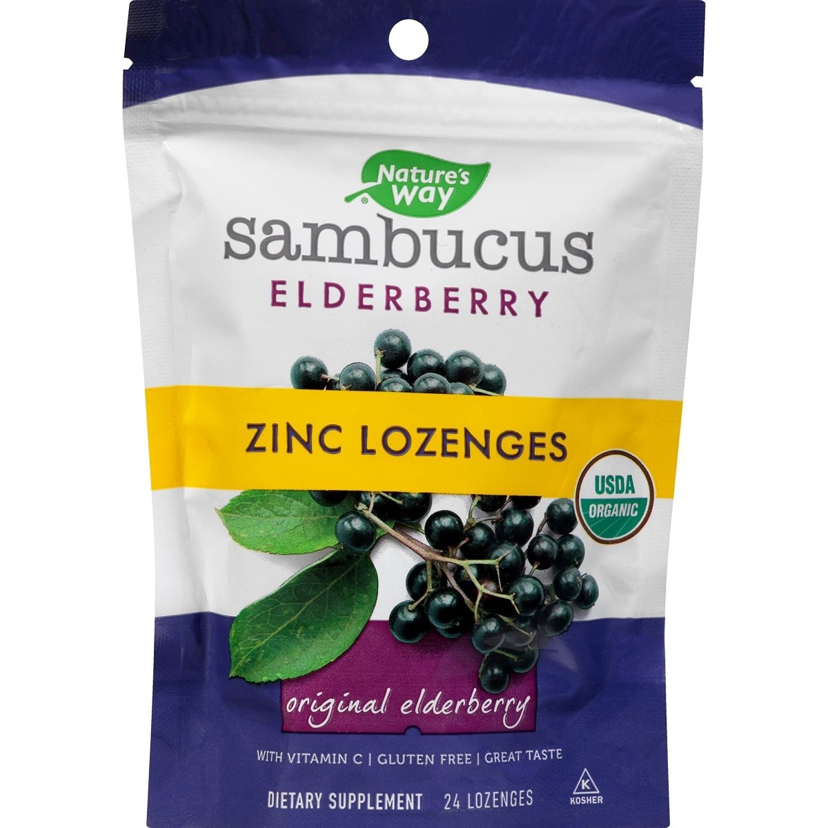 Nature's Way Lozenge - Organic - Elderberr Zinc - 24 Count