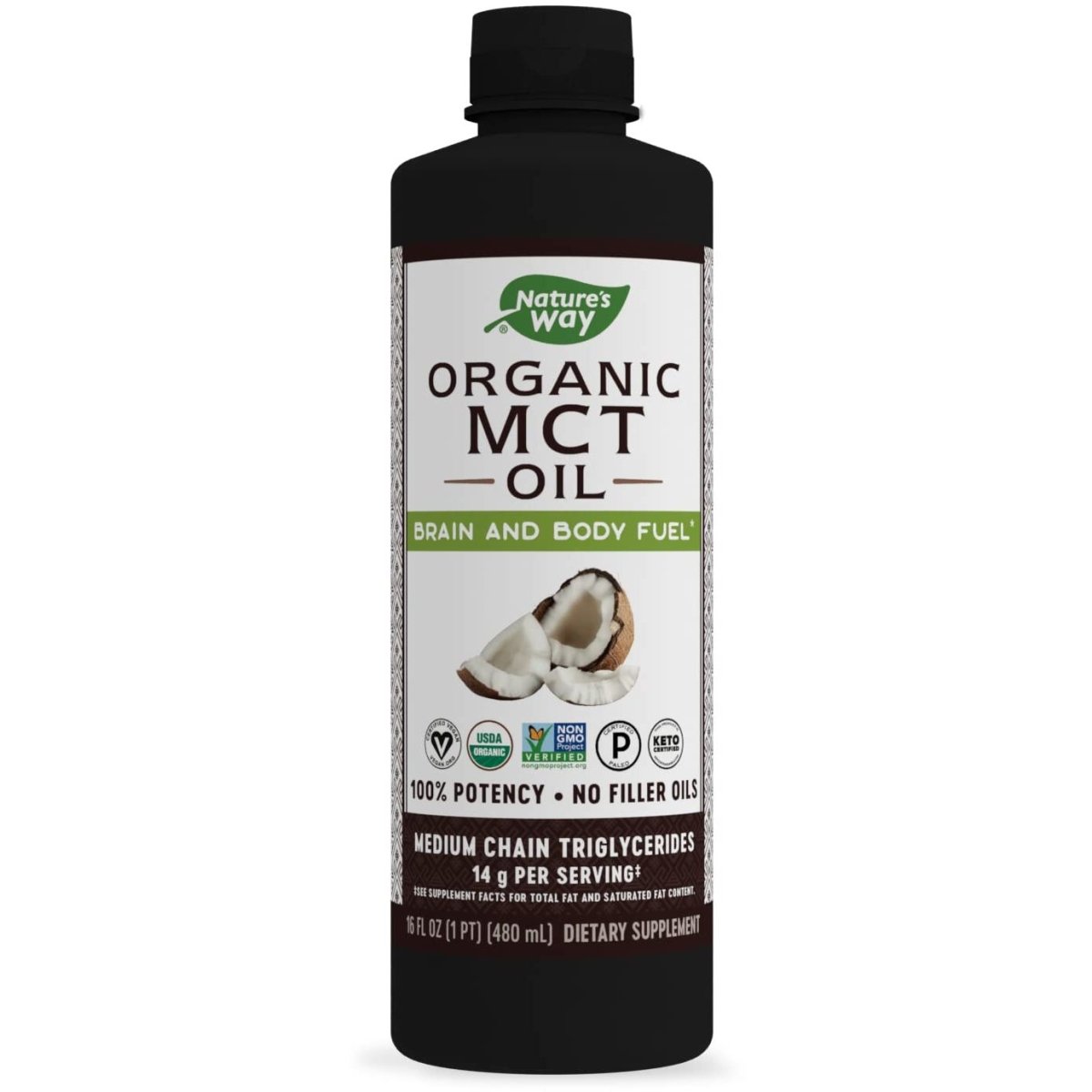Nature's Way MCT Oil - Brain and Body Fuel from Coconuts* 16 oz