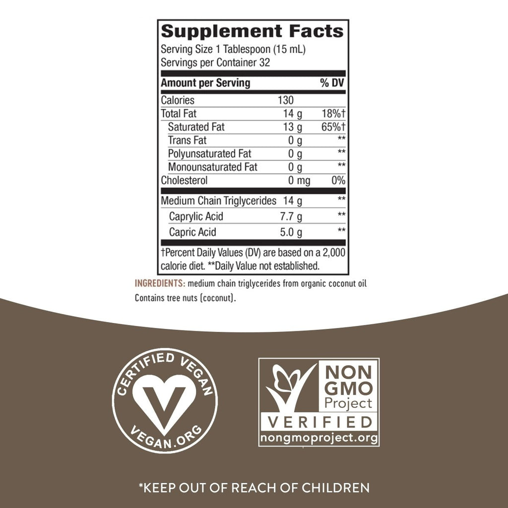 Nature's Way MCT Oil - Brain and Body Fuel from Coconuts* 16 oz