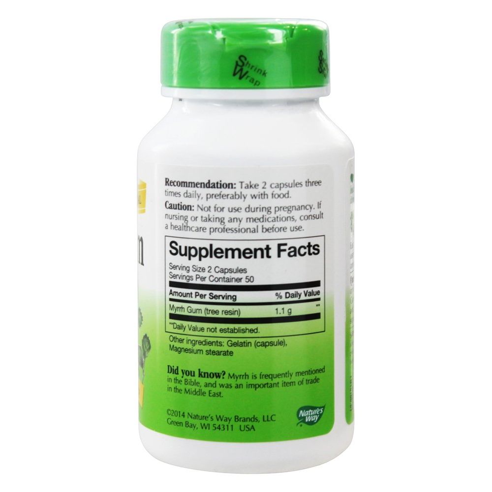 Nature's Way, Myrrh Gum, 550 mg, 100 Capsules