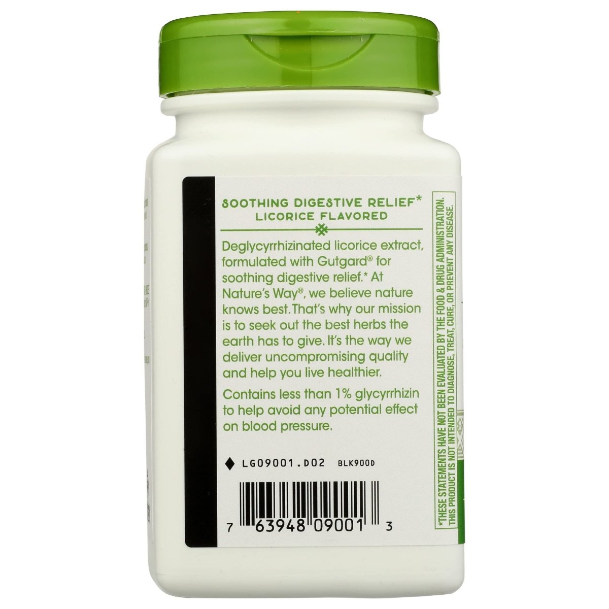 Nature's Way Nature's Way Dgl 3:1 (deglycyrrhizinated Licorice) Digestive Relief, Original, 100 Chewables, Licorice Flavored, 100 Count
