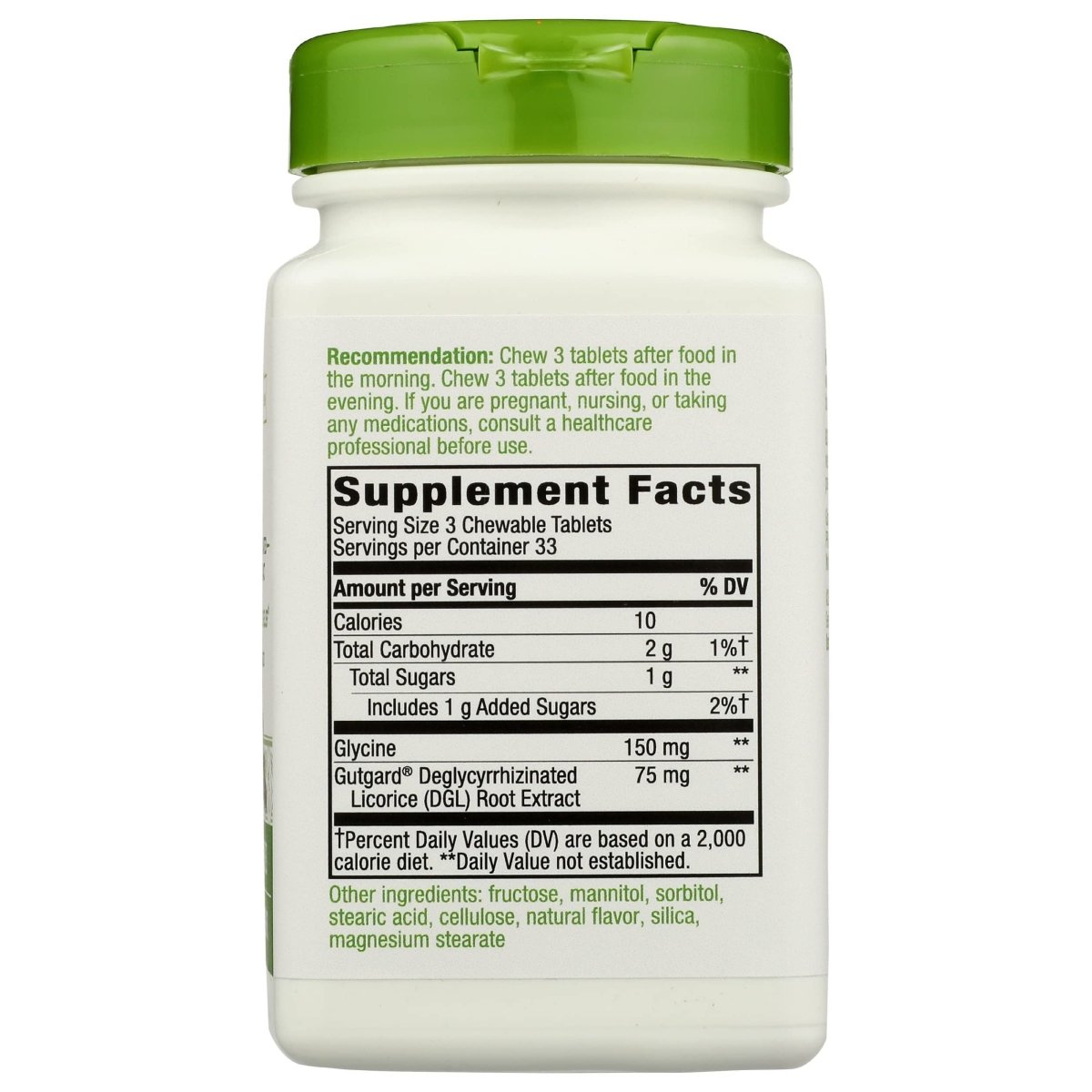 Nature's Way Nature's Way Dgl 3:1 (deglycyrrhizinated Licorice) Digestive Relief, Original, 100 Chewables, Licorice Flavored, 100 Count