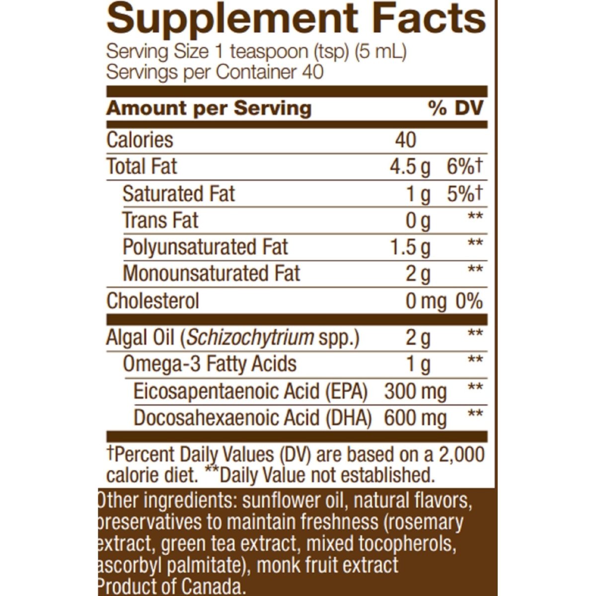 Nature's Way NutraVege Plant Based Omega-3 Extra Strength**, Eye, Heart, and Brain Health*, Cranberry-Orange Flavored Liquid, 6.8 oz