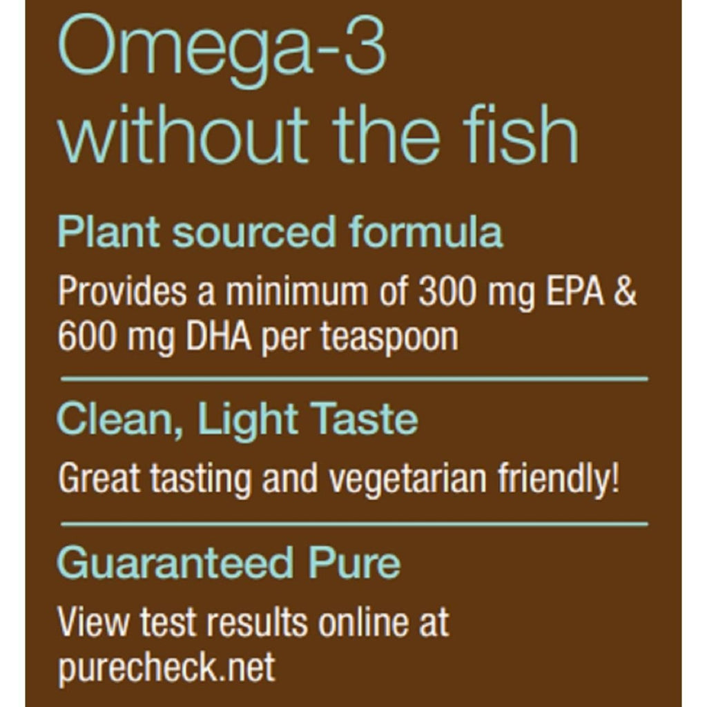 Nature's Way NutraVege Plant Based Omega-3 Extra Strength**, Eye, Heart, and Brain Health*, Cranberry-Orange Flavored Liquid, 6.8 oz