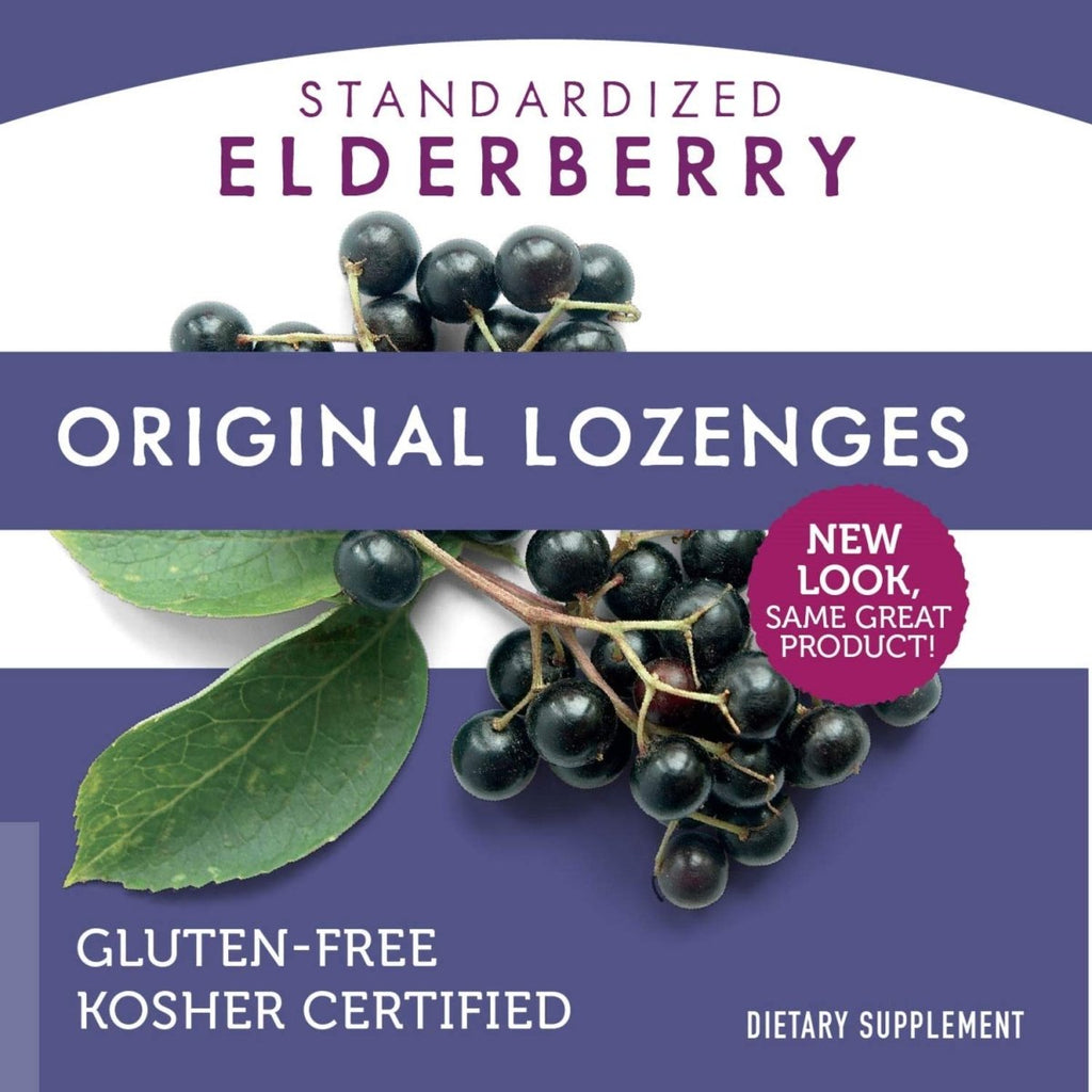 Nature's Way Original Sambucus Elderberry Lozenges with Vitamin C, Gluten Free, Vegan, 30 Count (Packaging May Vary)