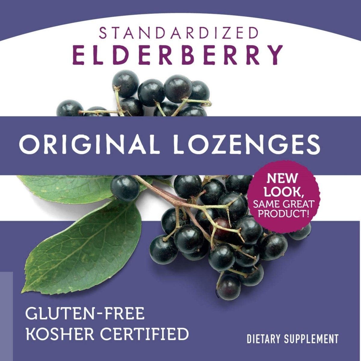 Nature's Way Original Sambucus Elderberry Lozenges with Vitamin C, Gluten Free, Vegan, 30 Count (Packaging May Vary)