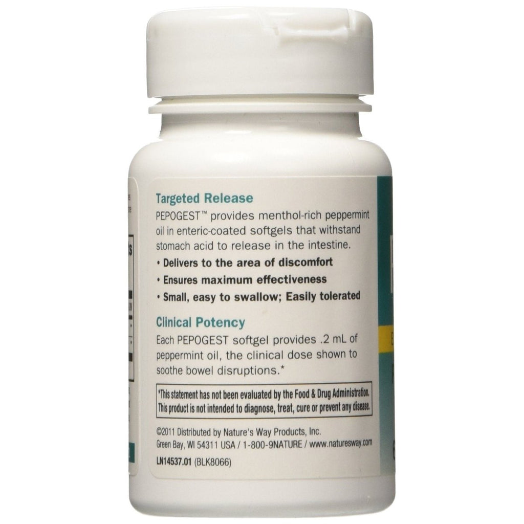 Nature's Way - Pepogest Ec Peppermint Oil, 60 softgels