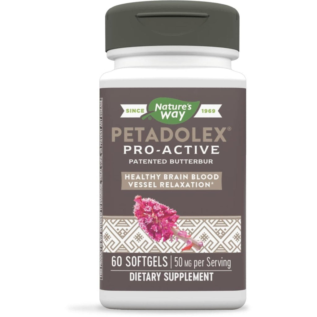Nature's Way Petadolex Pro-Active Blood Vessel Health with Butterbur, 50 mg per serving, 60 Softgels
