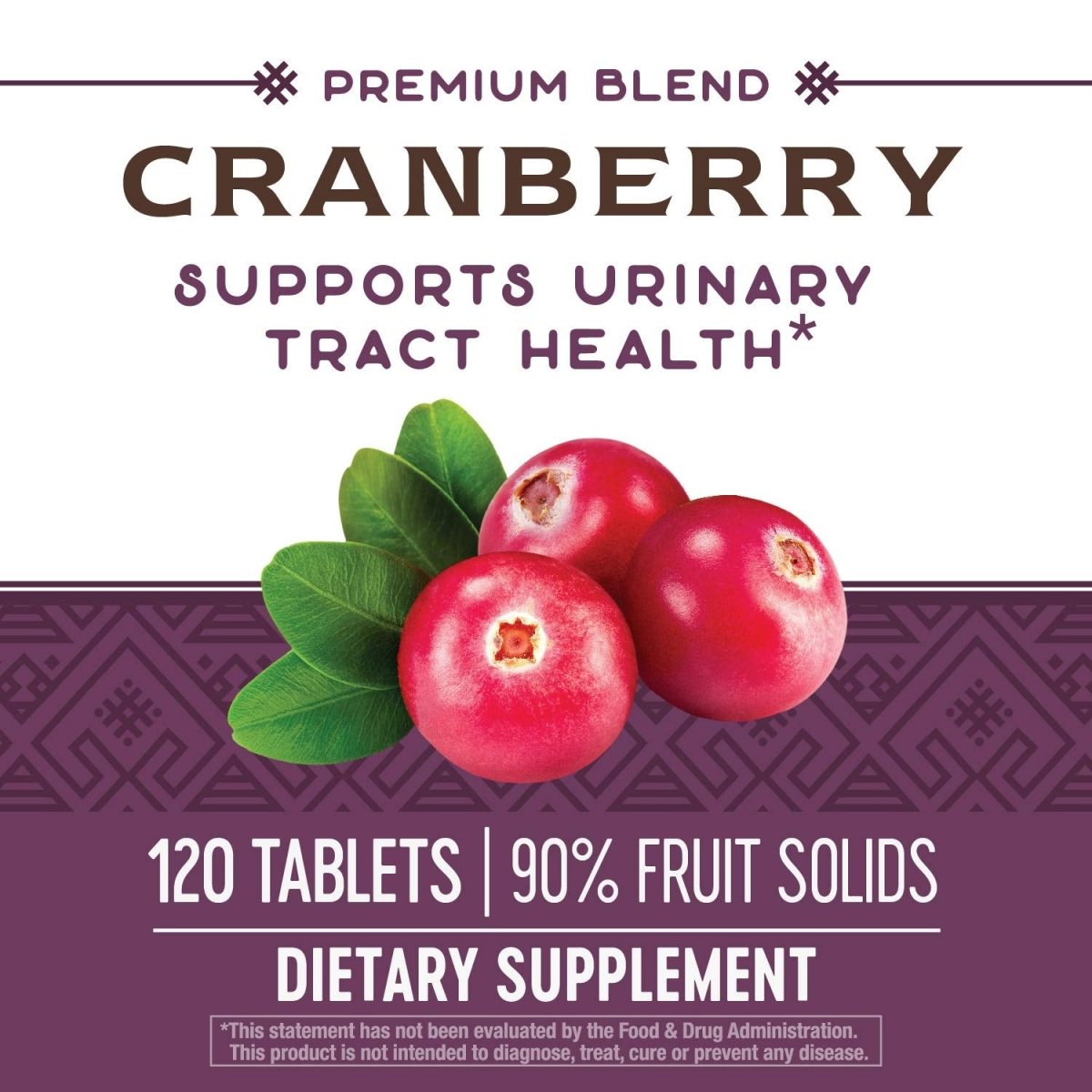 Nature's Way Premium Blend Cranberry 90% Fruit Solids 120 Count