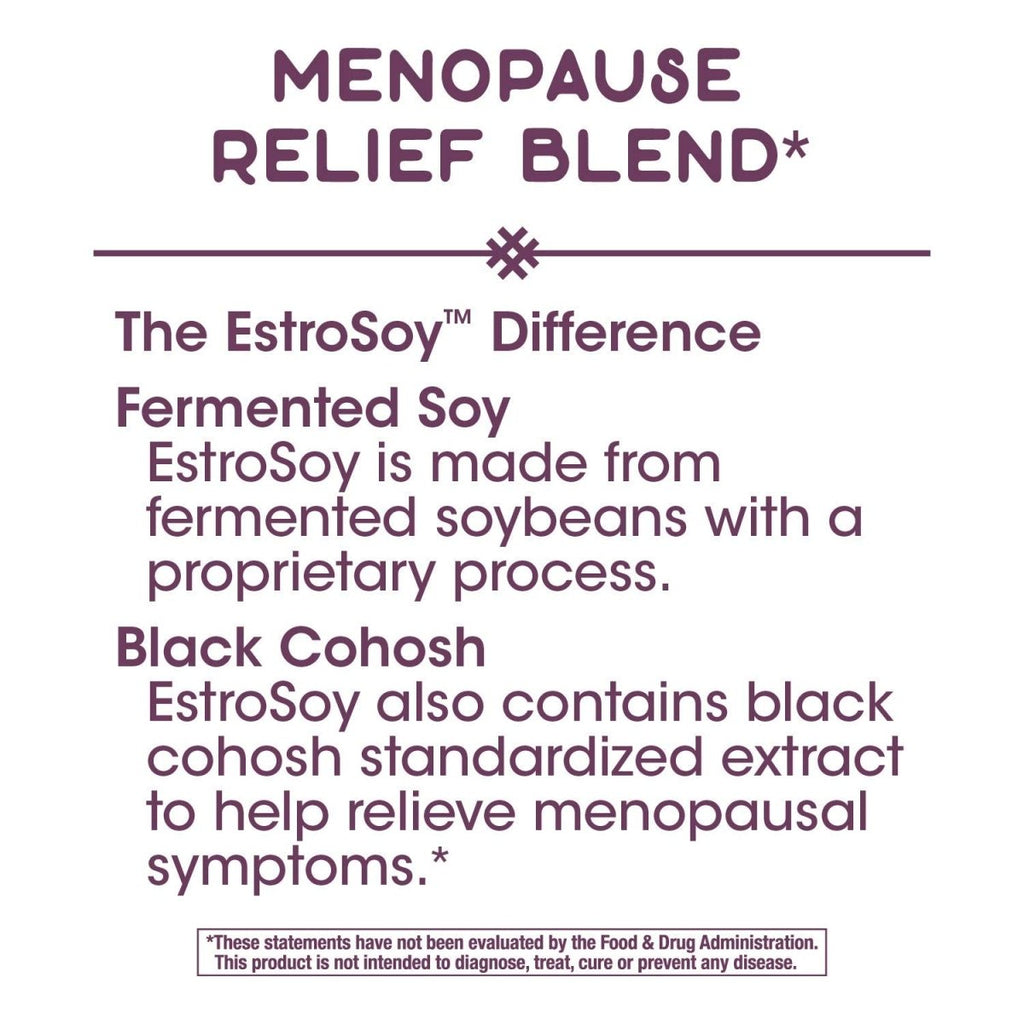 Nature's Way Premium Blend EstroSoy Menopause Relief Blend - Black Cohosh Extract and Fermented Soy - 60 VegCaps