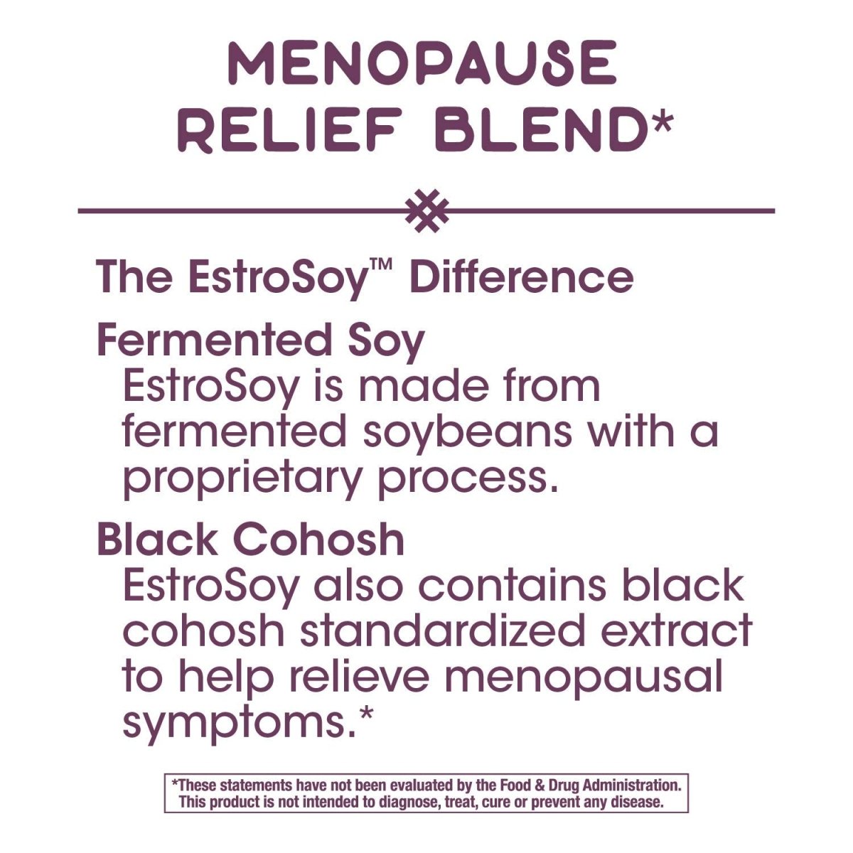 Nature's Way Premium Blend EstroSoy Menopause Relief Blend - Black Cohosh Extract and Fermented Soy - 60 VegCaps