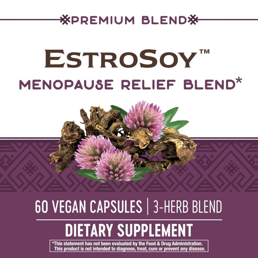Nature's Way Premium Blend EstroSoy Menopause Relief Blend - Black Cohosh Extract and Fermented Soy - 60 VegCaps