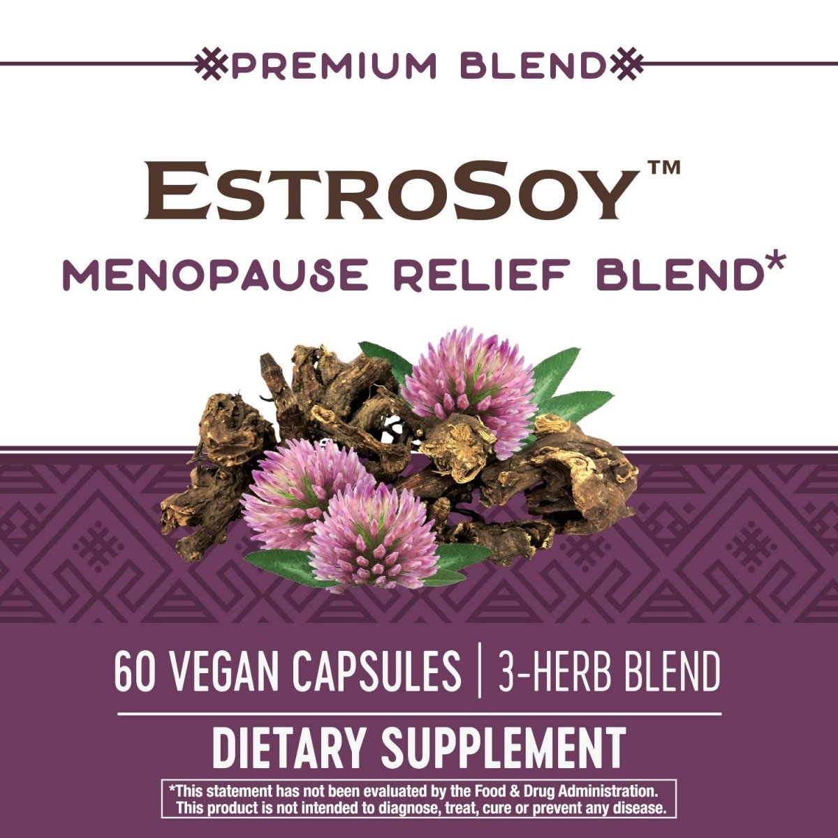 Nature's Way Premium Blend EstroSoy Menopause Relief Blend - Black Cohosh Extract and Fermented Soy - 60 VegCaps