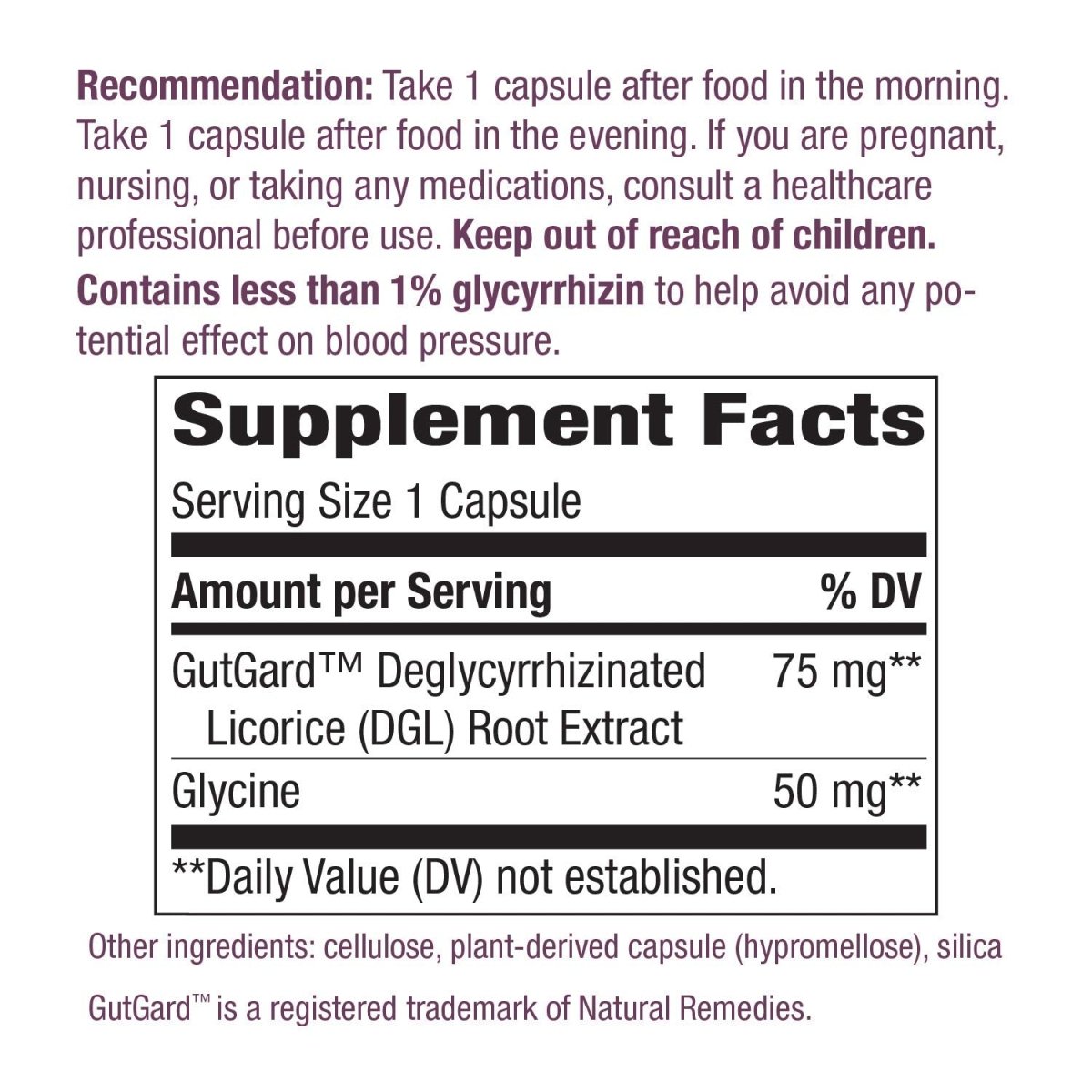 Nature?s Way Premium Extract DGL Ultra Extra Strength Digestive Relief*, 90 Capsules