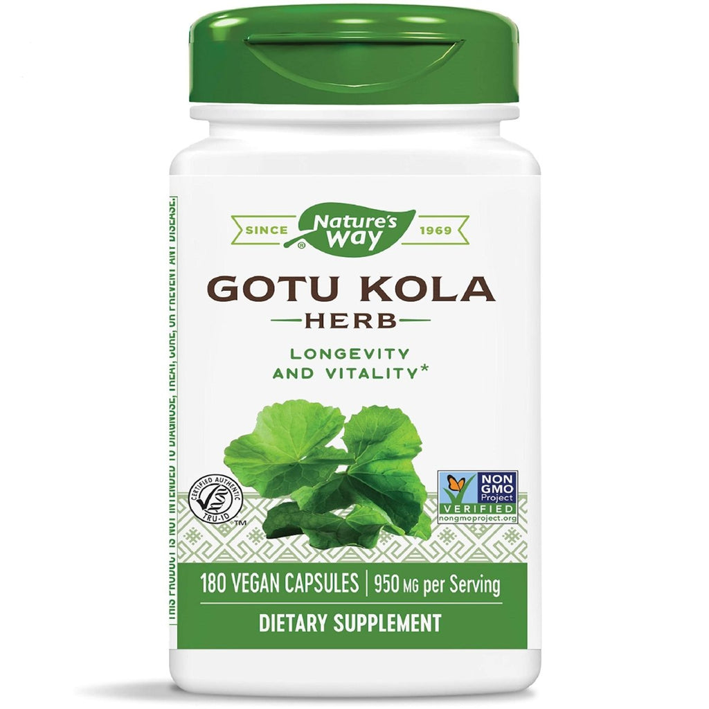 Nature's Way Premium Herbal Gotu Kola Herb 950 mg per serving 180 VCaps