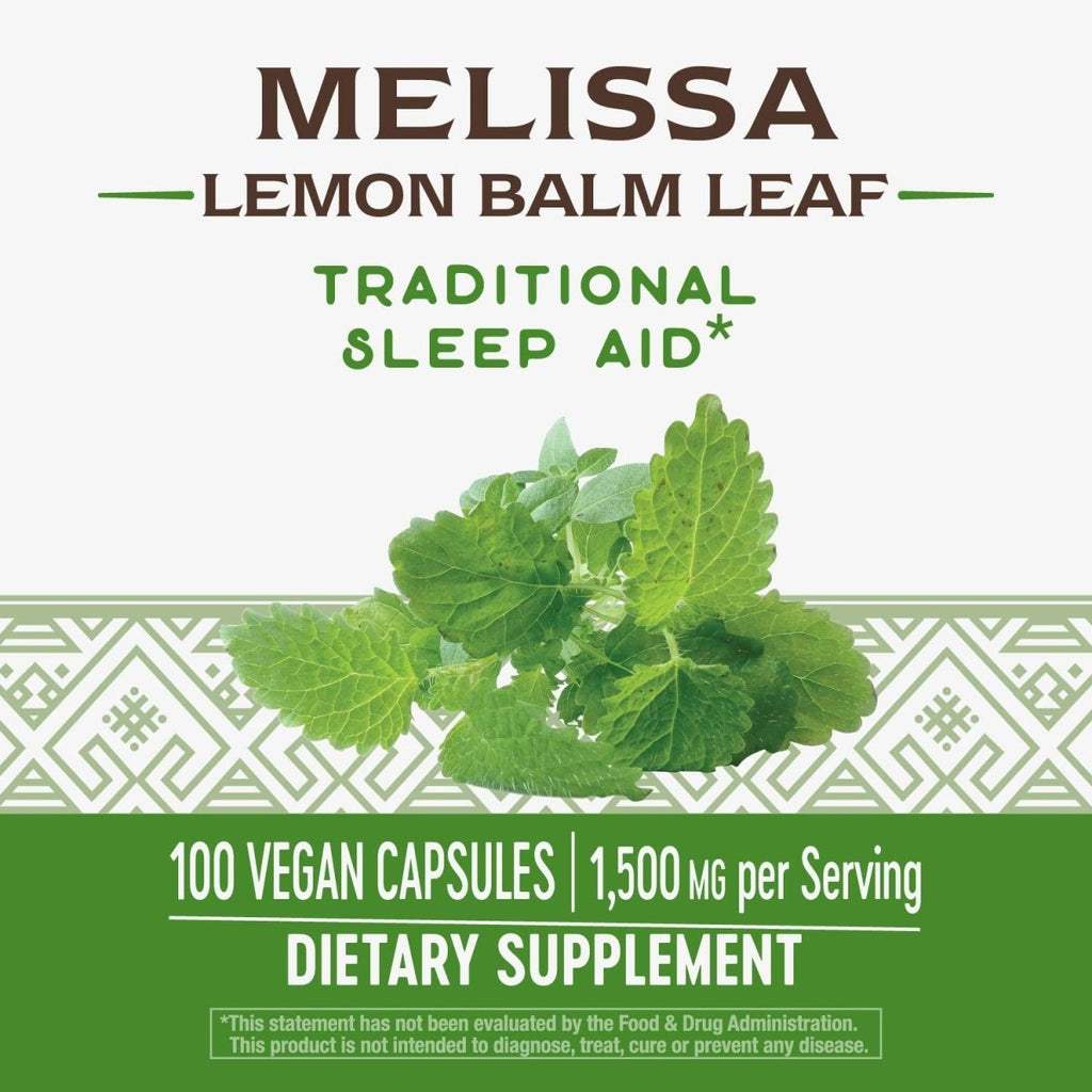 Nature's Way Premium Herbal Melissa Lemon Balm Leaf, 1,500 mg per serving, 100 VCaps