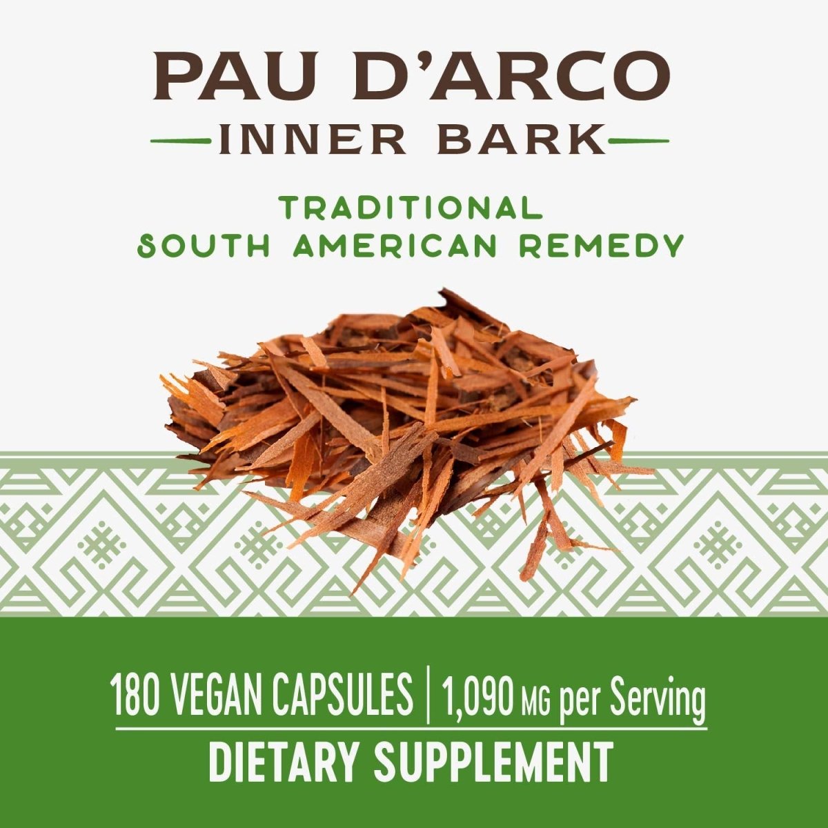 Nature's Way Premium Herbal Pau d'Arco Inner Bark,  180 Capsules