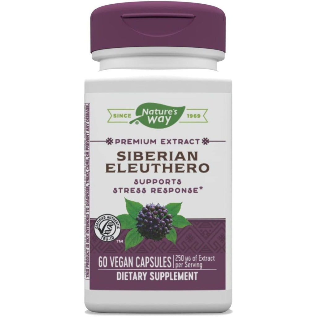 Nature's Way Premium Siberian Eleuthero Extract, Supports Stress Response*, 60 Capsules
